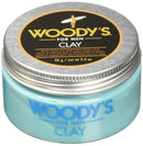 Woody's Clay for Men, Matte Finish with Firm and Flexible Hold, Adds Thickness and Texture, Keeps Hair Moisturized and Protected, with Natural Ingredients, No-Frizz, Dry to Normal Hair 3.4 oz. 1-pc Woody's