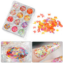 12 Boxes 3D Butterfly Nail Art Glitter Sequins, Colorful Laser Butterfly Nail Sequin Acrylic Paillettes, Holographic Nail Sparkle Glitter for Nail Art Decoration & DIY Crafting DELENA