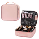 Stagiant Makeup Bag Portable Travel Makeup Train Case PU Leather Cosmetic Storage Organizer with Dividers for Girls Cosmetic Make Up Tools Toiletry Jewelry Digital Accessories (Pink) Stagiant