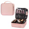 Stagiant Makeup Bag Portable Travel Makeup Train Case PU Leather Cosmetic Storage Organizer with Dividers for Girls Cosmetic Make Up Tools Toiletry Jewelry Digital Accessories (Pink) Stagiant