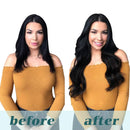 GOO GOO Seamless Clip in Hair Extensions Human Hair PU Weft 14 Inch Natural Black 7pcs 130g Real Human Hair Extensions Thick Natural Hair Extensions Clip in for Women GOO GOO
