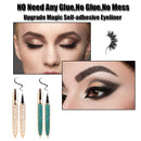 Coosa 2PCS Diamond Self-adhesive Eyeliner Pen Magnetic Eyeliner Kit Quick-Drying Waterproof Longlasting Liquid Eyeliner No Glue Needed (A) Coosa beauty