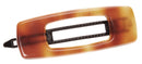 France Luxe Mini Cutout Rectangle on Plastic Tige Boule Barrette - Tortoise France Luxe