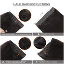 Sassina Halo Hair Extensions Human Hair, with Invisible Miracle Wire, One Piece Fish Line Hair Extensions