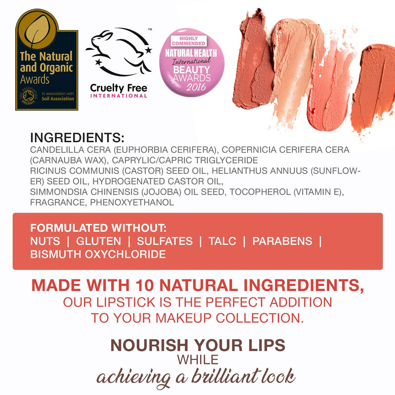 bellapierre Mineral Lipstick | Richly Pigmented Mineral Lipstick | 100% Natural Formulation | Non-Toxic, Cruelty and Paraben Free | Sun Protection | Long Lasting Nourishing Color – Catwalk bellapierre