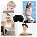 Spa Headband - 3 Pack Bow Hair Band Women Facial Makeup Head Band Soft Coral Fleece Head Wraps For Shower Washing Face(Multicolored C) LADES Store