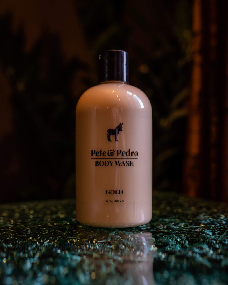 Pete and Pedro GOLD Body Wash | Men's Masculine Leather Scented Pete & Pedro