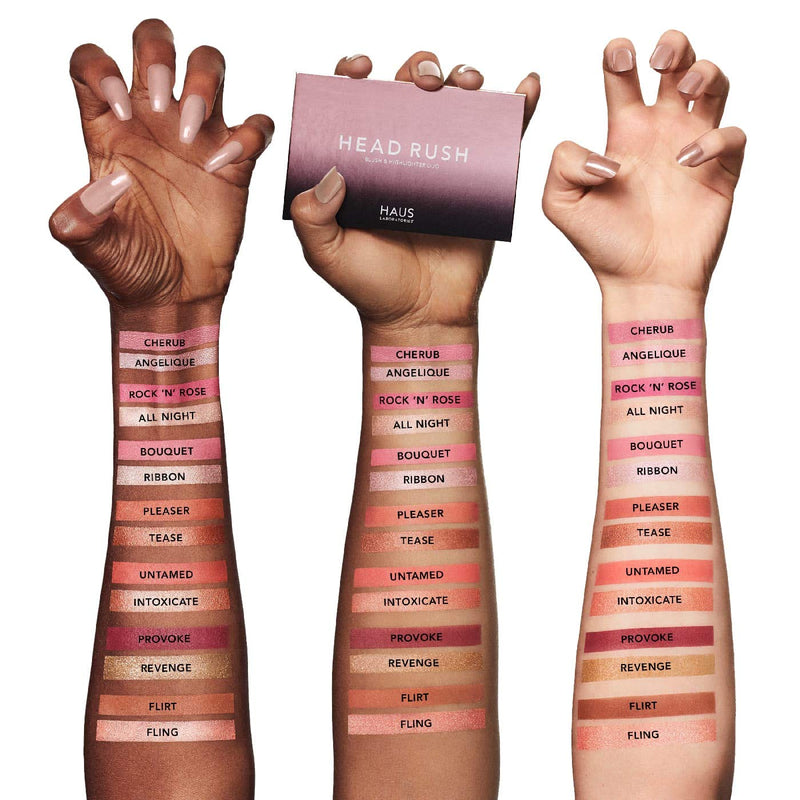 HAUS LABORATORIES by Lady Gaga: HEAD RUSH BLUSH/HIGHLIGHTER DUO, Rock 'N' Rose & All Night Haus Laboratories
