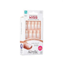 KISS Salon Acrylic Natural 28 Nails Real Short Length KSAN01 (2 PACK) KISS