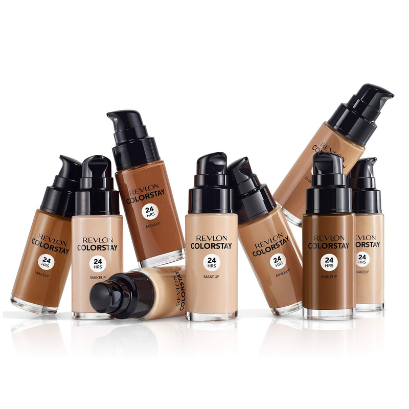 Liquid Foundation by Revlon, ColorStay Face Makeup for Halloween Makeup Kit, Combination & Oily Skin, SPF 15, Medium-Full Coverage with Matte Finish, Buff (150), 1.0 oz REVLON