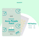 Haruto Acne Pimple Patch Original (92 patches/1pack) in 2 Sizes - Acne Patch, Hydrocolloid Dressing, Blemish Spot Treatment Dots Breakout Care Haruto