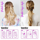 Teenitor 2 Pairs Hair Tail Tools, Hair Braid Accessories Ponytail Maker,French Braid Tool Loop for Hair Styling, 4pcs, 2 Colors Teenitor