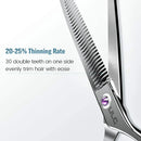 ULG Hair Thinning Scissors Haircut Shears Professional Barber Hair Cutting Trimming Razor Edge Teeth Blending Scissor Japanese Stainless Steel 6.5 inch for Hairdressing Texturizing, Home Salon ULG Store