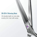 ULG Hair Thinning Scissors Haircut Shears Professional Barber Hair Cutting Trimming Razor Edge Teeth Blending Scissor Japanese Stainless Steel 6.5 inch for Hairdressing Texturizing, Home Salon ULG