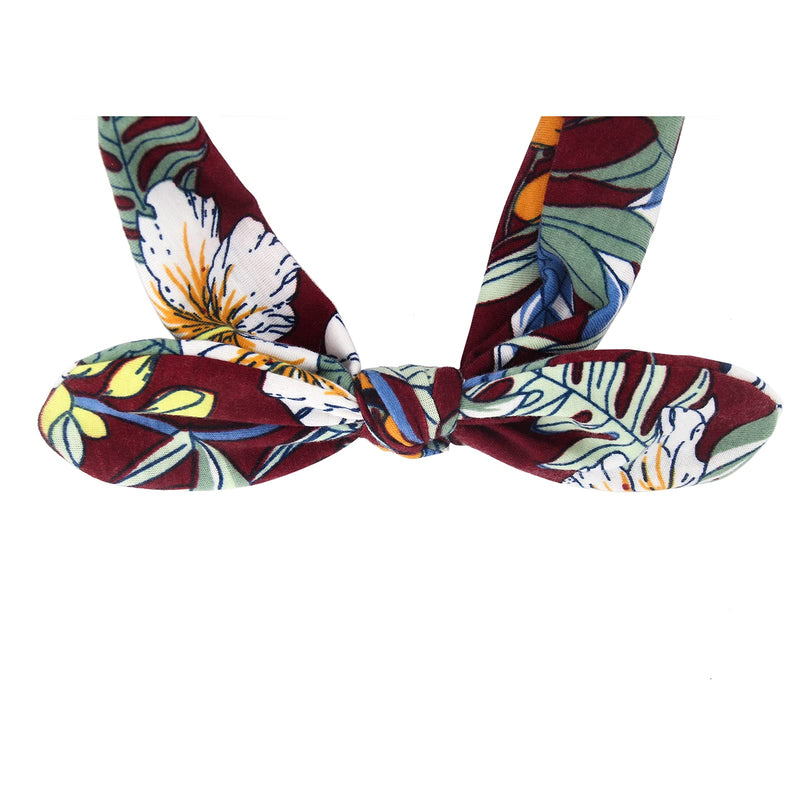 Yeshan Bow Headbands for Women Boho Wide Bandana Headbands Flower Printed Rabbit Ears Hair Bands Fashion and Sport Hair Accessories for Women and Girls,Pack of 6 Yeshan