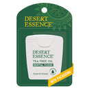 Desert Essence Tea Tree Oil Dental Floss - 50 yards - Naturally Waxed w/Beeswax - Thick Flossing No Shred Tape - On the Go - Removes Food Debris Buildup - Cruelty-free Antiseptic Desert Essence