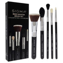 SIGMA Beauty Most Wanted Makeup Brush Set – Set of 5 Favorite Makeup Brushes for Foundation, Highlighter, Eyeshadow, Pencil Liner, and Blending (5 pcs) Infinity Warehouse