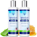 Sulfate-Free and Fragrance Free Shampoo and Conditioner Set, Safe for Seborrheic Dermatitis, To Soothe Dry and Itchy Scalp - Anti-Dandruff Shampoo and Conditioner for Dry Scalp (16oz) Infinity Warehouse