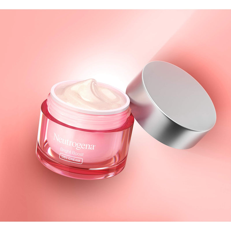 Neutrogena Bright Boost Brightening Moisturizing Face with Skin Resurfacing and Brightening Neoglucosamine for smooth skin Facial with AHA PHA and Mandelic Acids, Gel Cream, 1.7 Fl Oz Neutrogena