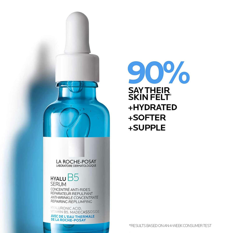 La Roche-Posay Hyalu B5 Pure Hyaluronic Acid Serum for Face, Vitamin B5 + Hyaluronic Acid + Madecassoside, Hydrating Serum Visibly Plumps Skin, Sensitive Skin Safe, Anti Aging, Oil-Free Infinity Warehouse