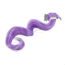 SWACC 12 Pcs Curly Wavy One Color Party Highlights Clip on in Hair Extensions Colored Hair Streak Synthetic Hairpieces (Lilac Purple) SWACC Store