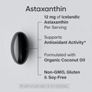 Sports Research® Triple Strength Astaxanthin 12mg w/Organic Coconut Oil - Antioxidant Supplement for Skin & Eye Health Support* - Soy Free · Non-GMO · Gluten Free - 60 Softgels Infinity Warehouse