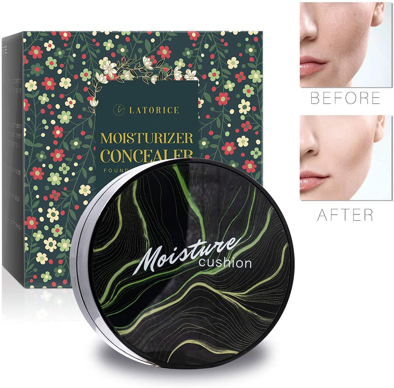 Mushroom Head Foundation,Air Cushion CC Cream BB Cream, Moisturizing Concealer, Bright Makeup Base Long Lasting with Mushroom Makeup Sponge, Easy to Apply, Package may vary LATORICE