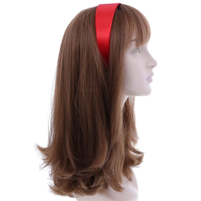 Red 2 Inch Wide Satin Hard Headband with No Teeth (Motique Accessories) Motique Accessories