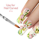Accmor 3D Nail Art Brush for Acrylic Powder, Acrylic Nail Art Design Brush Nail Art Tool (Size