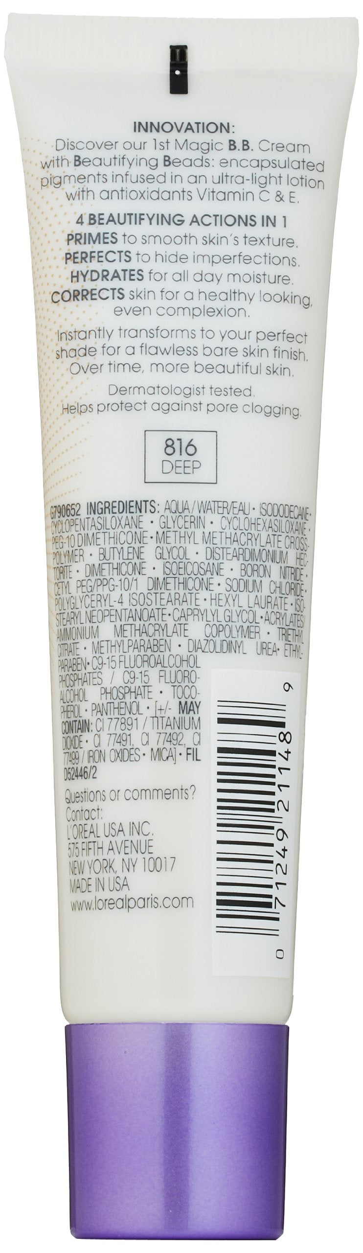 L'Oreal Paris Magic Skin Beautifier BB Cream, Deep, 1 Ounce L'Oréal Paris