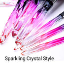 LUXAZA 15PCS Professional Makeup Brush Set,Sparkling Crystal Style Makeup Brushes Premium Synthetic Include Foundation,Eyeshadow,Contour Makeup Brushes for Women & Girls LUXAZA Store