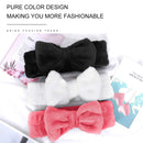 Spa Headband - 3 Pack Bow Hair Band Women Facial Makeup Head Band Soft Coral Fleece Head Wraps For Shower Washing Face LADES