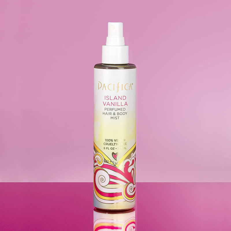 Pacifica Beauty, Island Vanilla All Natural Hair and Body Mist Spray, 100% Vegan, Cruelty & Phthalate & Paraben-Free, Clean Fragrance, 12 Fl Oz, Pack of 2 Pacifica Store