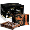 VALITIC Charcoal Kojic Acid Turmeric Black Soap for Dark Spots, 4 Pack Infinity Warehouse
