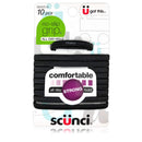 Scunci No-Slip Grip Comfortable All Day Strong Hold, Black Elastics, 10-Pcs per Pack (1-Pack) Scunci