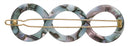 France Luxe Triple Circle Tige Boule Barrette - South Sea France Luxe