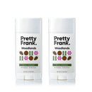 Pretty Frank Natural Deodorant Stick - No Aluminum Deodorant for Women, Men, Teens, Kids – Paraben Sulfate Free Deodorant Featuring Shea Butter, Coconut Oil, Vitamin E, Baking Soda – Woodlands (2pk) PRETTY FRANK