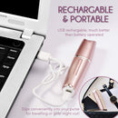 Facial Hair Removal for Women by Yoove | Painless & Clean Hair Remover for Face | USB Rechargable Ladies Electric Shaver & Bikini Trimmer (Rose) Yoove