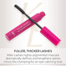 KL Killer Lashes Easy Remove Smudge Free Mascara Black for Fuller and Longer Lashes KL KILLER LASHES