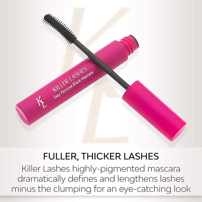 KL Killer Lashes Easy Remove Smudge Free Mascara Black for Fuller and Longer Lashes KL KILLER LASHES