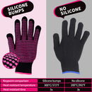Teenitor 2 Pcs Heat Resistant Gloves with Silicone Bumps, (New Upgraded ) Professional Heat Proof Glove Mitts for Hair Styling Curling Iron Wand Flat Iron Hot-Air Brushes, Universal Fit Size Teenitor