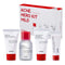 COSRX 4 Step Mild Acne Treament for Acne Prone Skin | TSA Approved Travel Size, Gift Set, Trial | Cleanser, Mild Toner, Spot Cream, Moisturizer COSRX