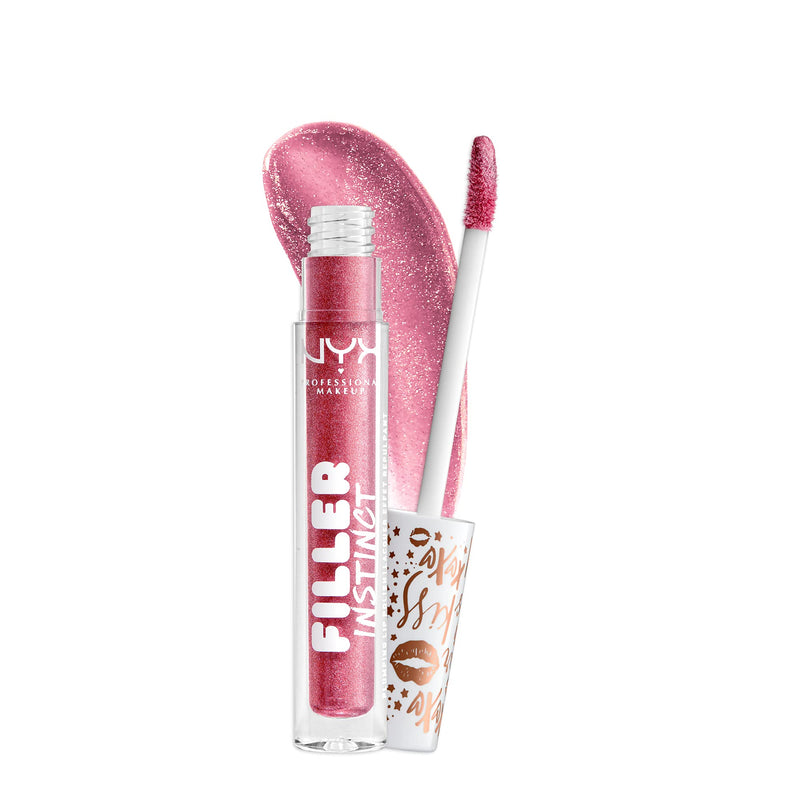 NYX PROFESSIONAL MAKEUP Filler Instinct Plumping Lip Polish, Lip Plumper Gloss - Major Mouthage (Plum Rose Gold) NYX PROFESSIONAL MAKEUP Store
