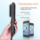 FEBOTE Deluxe Beard Straightener for Men, Ionic Heated Beard Brush With LCD, 5 Temperature Settings, Anti-scald, Hair Straightener Beard Kit for Men with Beard Shaping Tool & Travel Bag, Black FEBOTE Store