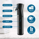 Hair Spray Misting Bottle - Ultra Fine Continuous Mist Sprayer For Hairstyling, Cleaning, Plants & Skin Care - By Beautify Beauties - Black (10 Ounce 1 Pack) BeautifyBeauties