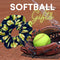 Softball Scrunchie, Softball Hair Accessories, Girls Softball Premium Velvet Scrunchie, Gift for Softball Player and Softball Teams (Black) Infinity Collection