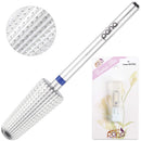 PANA Nail Carbide Volcano Bit - Two Way Rotate use for Both Left and Right Handed - Fast remove Acrylic or Hard Gel - 3/32" Shank - Manicure, Nail Art, Drill Machine (Medium, Silver) PANA