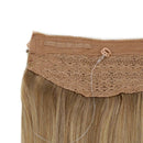 RUNATURE Halo Hair Extensions Real Human Hair 20 Inch Highlight Blonde Hair Extensions Halo Hair Straight HairHalo Extensions for Women RUNATURE Store