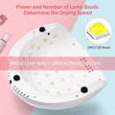 86W Fast Nail Dryer, Easkep LED Light Curing Lamp for Gel Polish Professional Salon with 4 Timer Setting Auto Sensor for Fingernail and Toenail Machine with 12 PCS Nail Files (2020 NEWEST) (White) Easkep