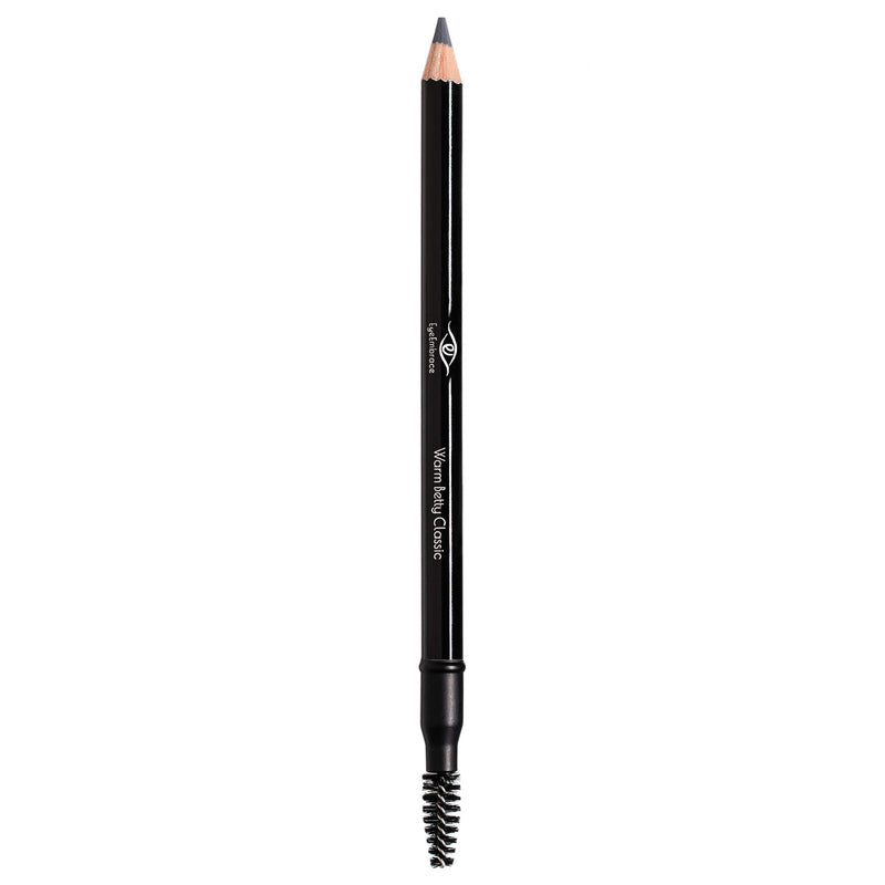 Eye Embrace Warm Betty Classic: Light Gray Wooden Eyebrow Pencil – Waterproof, Double-Ended Pencil with Sharpener & Spoolie Brush, Cruelty-Free Eye Embrace